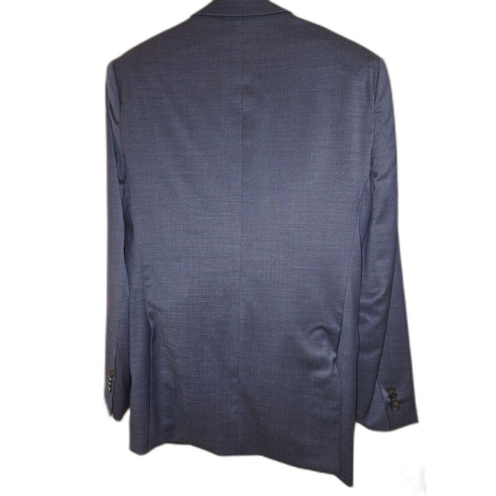 Men's Suit - 32 - Dark Blue - Double Vented. Flat front pants.  Modern Cut. - Picture 2 of 11